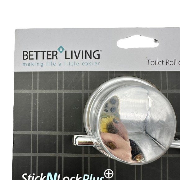 Better Living Kroma Toilet Roll or Towel Holder Stick N Lock Plus NIP - Picture 2 of 11